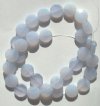 16 inch strand of 13x4mm Faceted Coin Blue Chalcedony